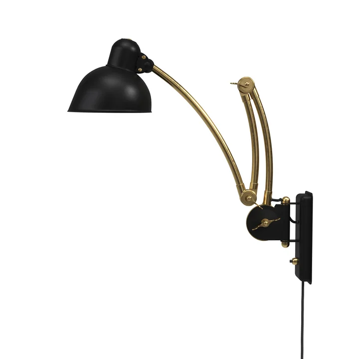 KAISER idell 6559-W Wall light, brass / black by Fritz Hansen