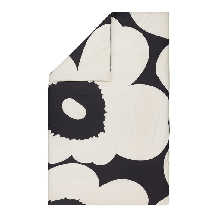 Iso Unikko comforter cover, 135 / 140 x 200 cm, off-white / charcoal by Marimekko