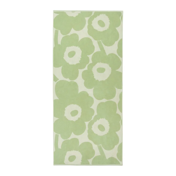 Marimekko - Unikko Bath towel, 70 x 150 cm, off-white / sage