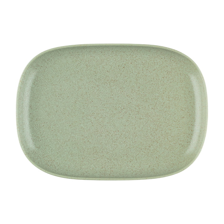 Oiva serving platter, 18 x 25 cm, sage by Marimekko