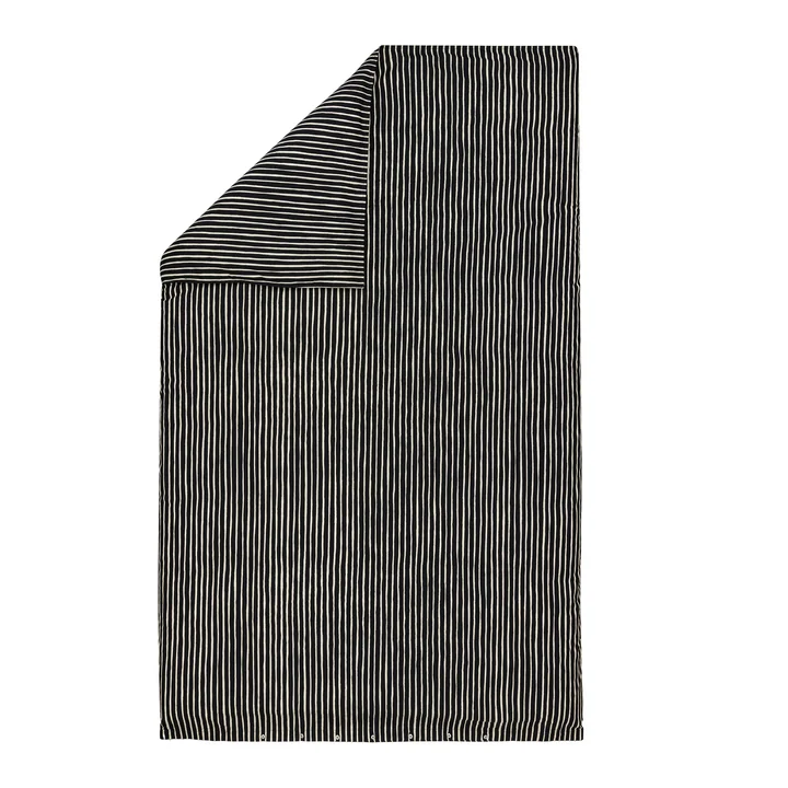 Piccolo comforter cover, 150 x 200 cm, black / off-white by Marimekko