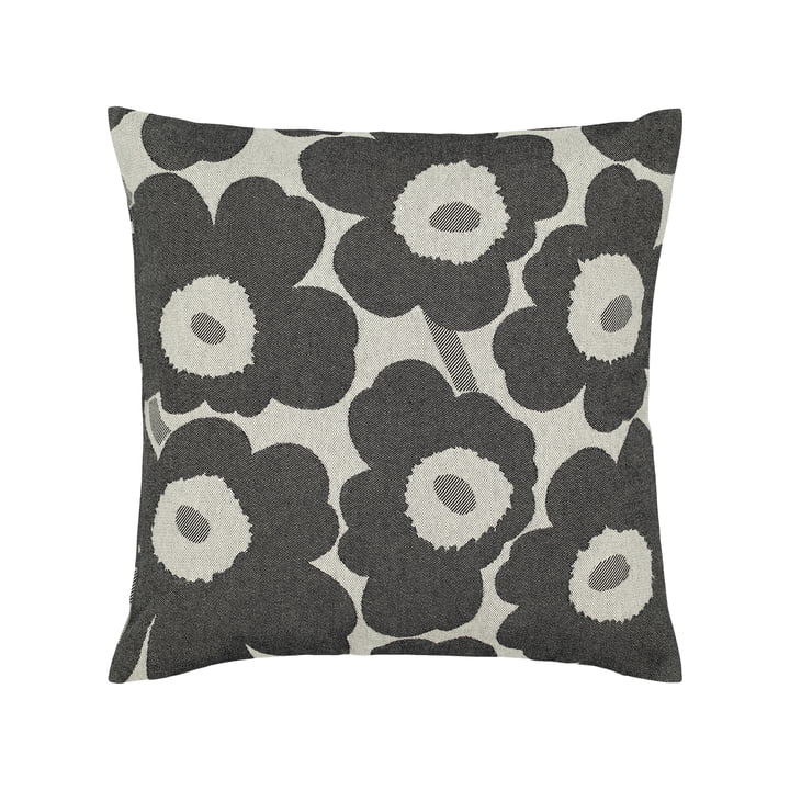 Marimekko - Pieni Unikko Cushion cover, 47 x 47 cm, off-white / charcoal / sand