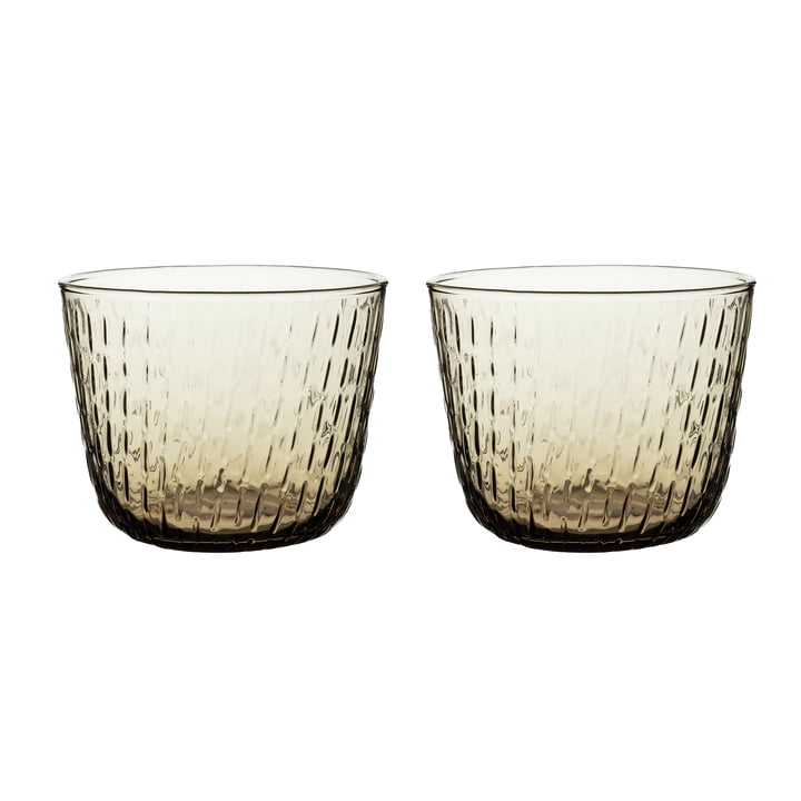 Syksy Glass, 200 ml, brown (set of 2) from Marimekko