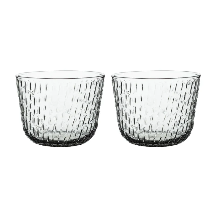 Syksy Glass, 200 ml, misty gray (set of 2) from Marimekko