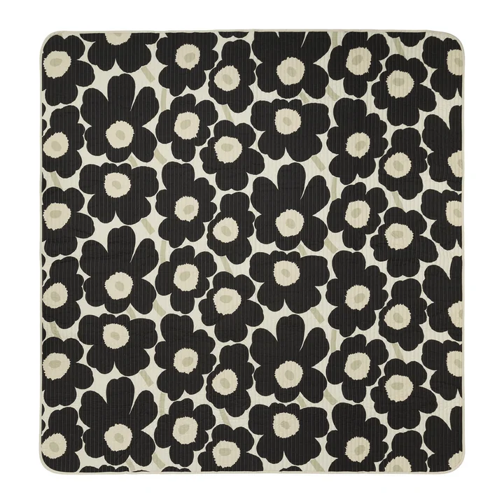 Marimekko - Unikko Bedspread, 260 x 260 cm, charcoal / sand