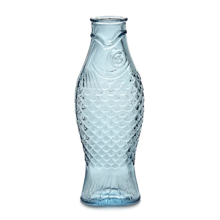 Serax - Fish & Fish glass bottle, 850 ml, blue