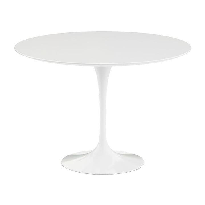 Knoll - Saarinen table, round, dining table height, white column base