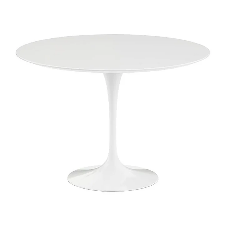 Knoll - Saarinen table, round, dining table height, white column base