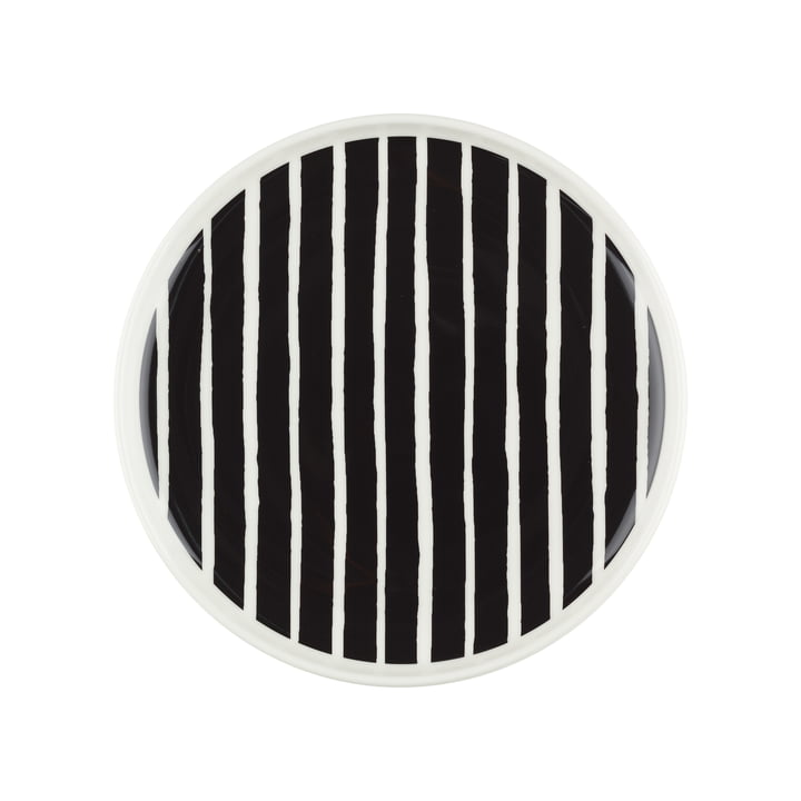 Marimekko - Oiva Piccolo plate, Ø 20 cm, white / black