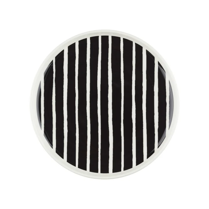 Marimekko - Oiva Piccolo plate, Ø 20 cm, white / black