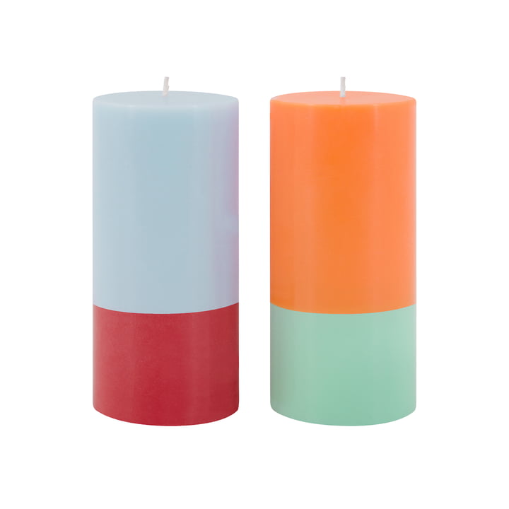 Pillar candle (set of 2), marseille by Remember