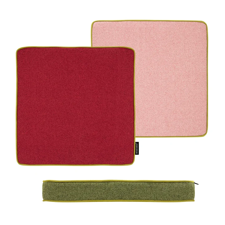 Seat cushion 40 x 40 cm, cranberry from Remember