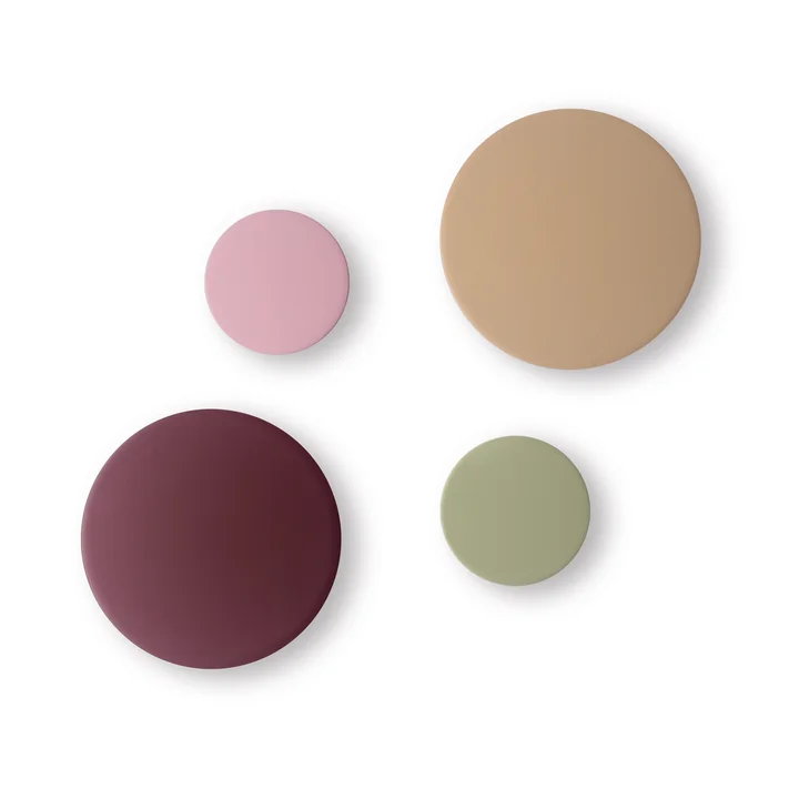 Wall hook set of 4, fuchsia from Remember