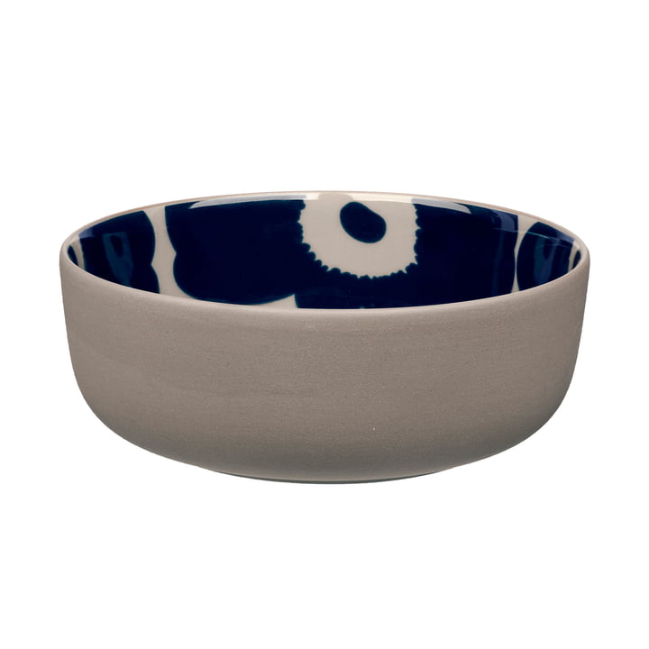 Marimekko - Oiva Unikko Bowl, 400 ml, terra / dark blue
