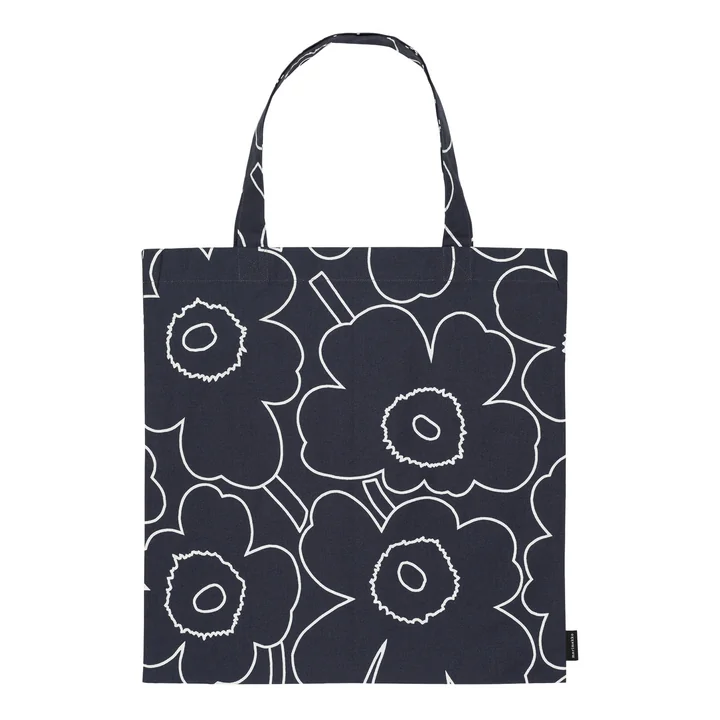 Pieni Piirto Unikko cotton bag, black / white by Marimekko