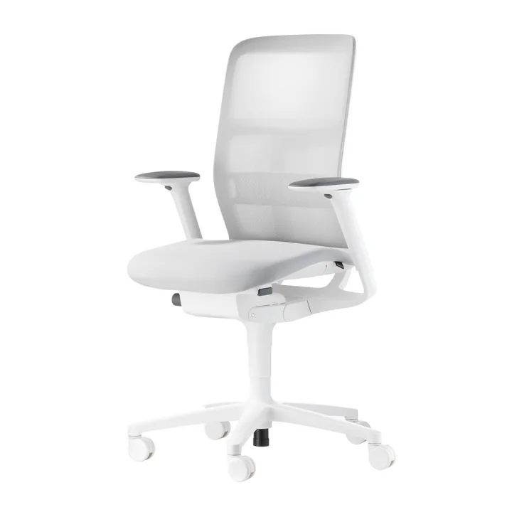 Wilkhahn - AT 187/71 Mesh office swivel chair, white / light grey