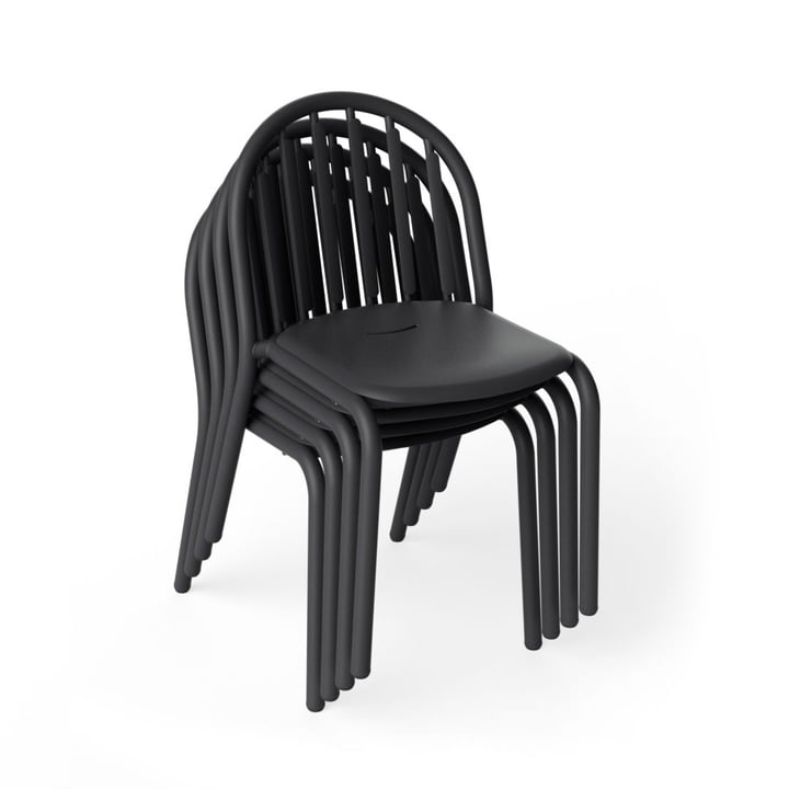 Fred's outdoor chair, anthracite (set of 4) (Exclusive Edition) by Fatboy
