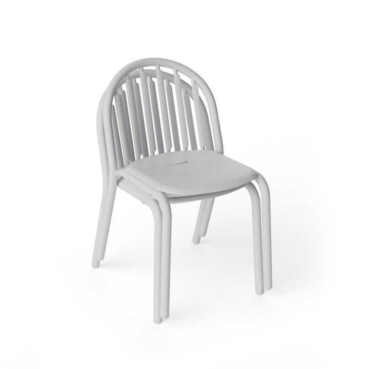 Fred's outdoor chair, light gray (set of 2) (Exclusive Edition) by Fatboy