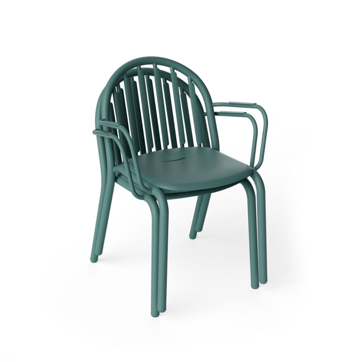 Fred's Outdoor armchair, sage green dark (set of 2) (Exclusive Edition) by Fatboy