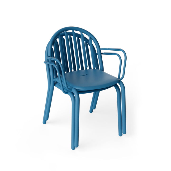 Fred's Outdoor armchair, wave blue (set of 2) (Exclusive Edition) by Fatboy