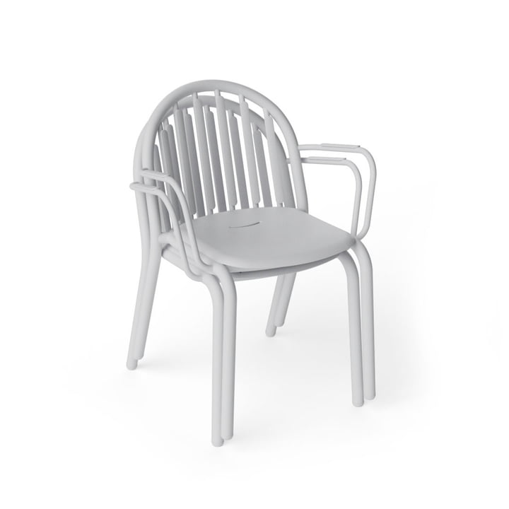Fred's Outdoor armchair, light gray (set of 2) (Exclusive Edition) by Fatboy
