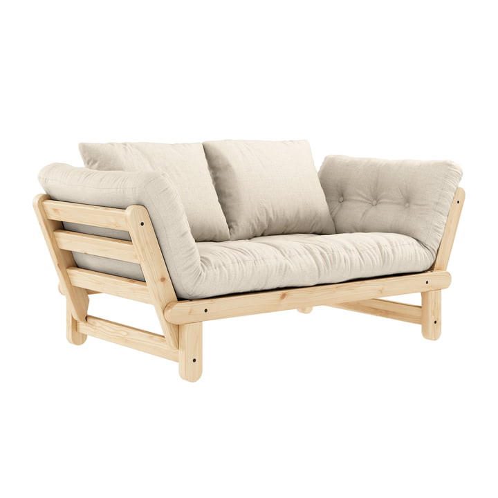 Beat sofa bed, natural pine / linen from Karup
