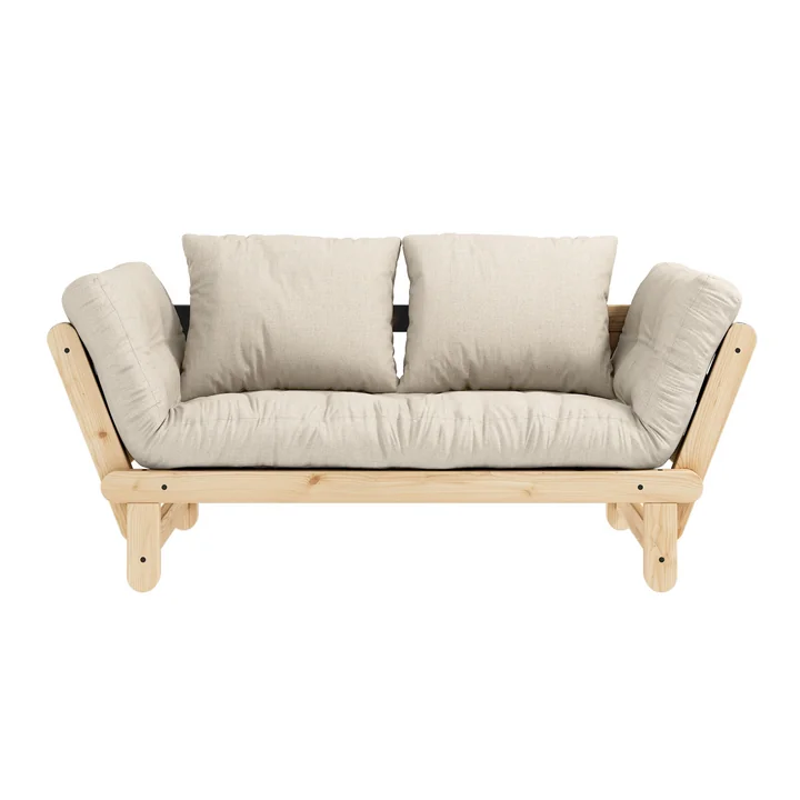 Beat sofa bed, natural pine / linen from Karup Design