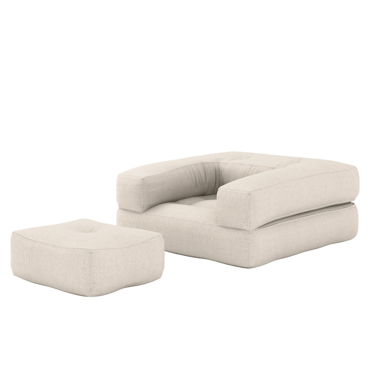 Cube Armchair bed, 90 x 190 cm, linen from Karup Design