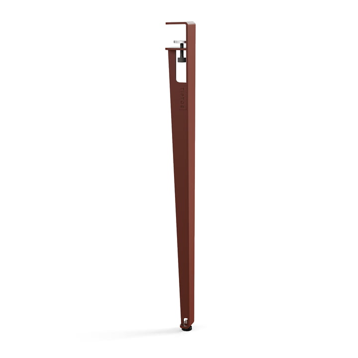 Table leg for outdoor use, 75 cm, brick red by TipToe