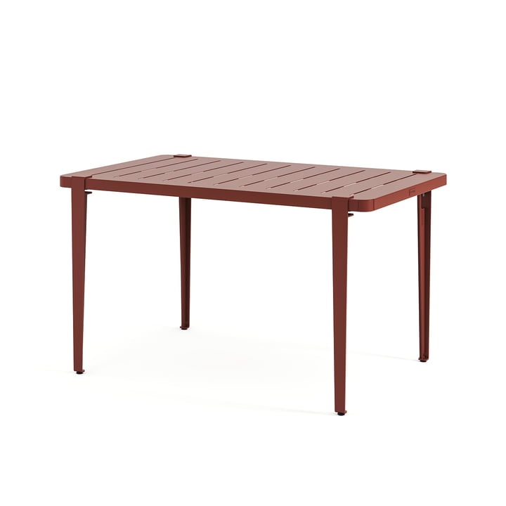 Garden table MIDI collection, 130 x 80 cm, brick red by TipToe