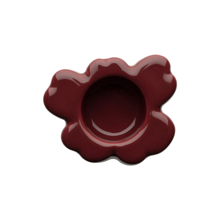 Unikko tealight holder, reddish brown by Marimekko