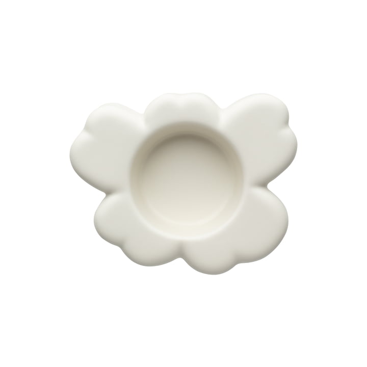 Unikko tealight holder, white matt by Marimekko