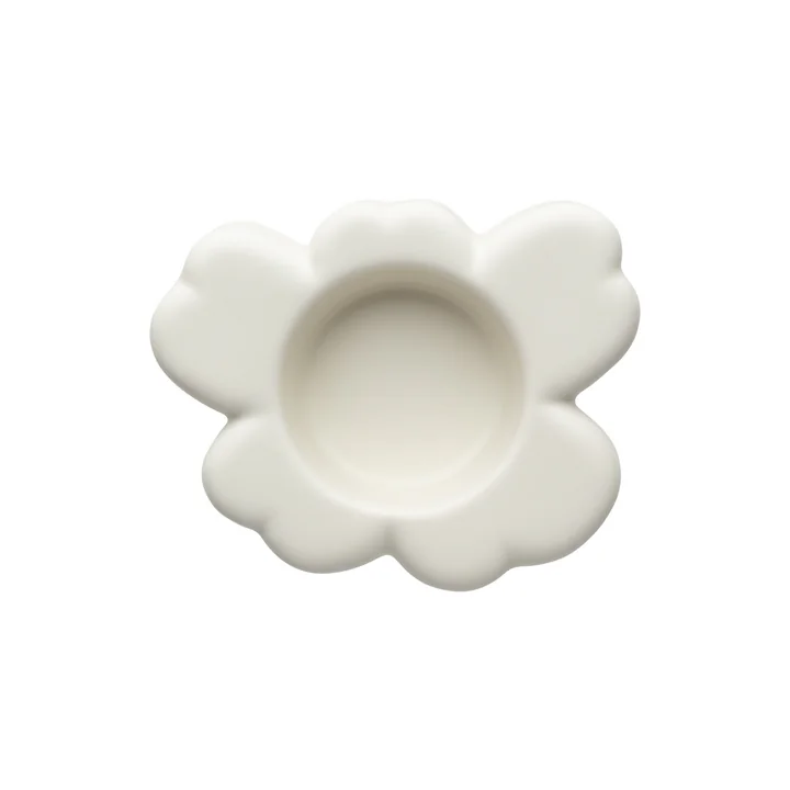 Unikko tealight holder, matt white by Marimekko