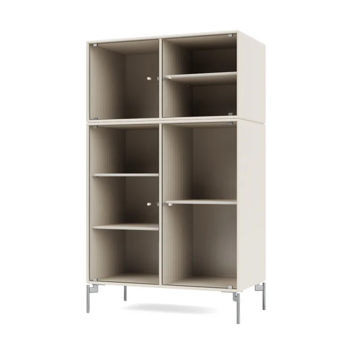 Ripple III Display cabinet, oat / chrome from Montana
