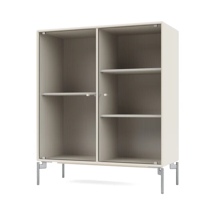 Ripple II Display cabinet, oat / chrome from Montana