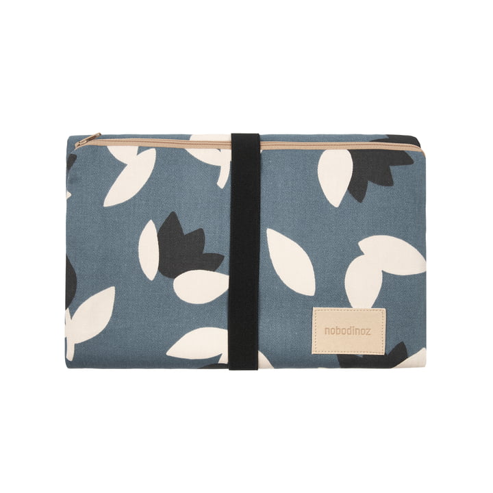 Hyde Park Changing mat, blue black tulips by Nobodinoz