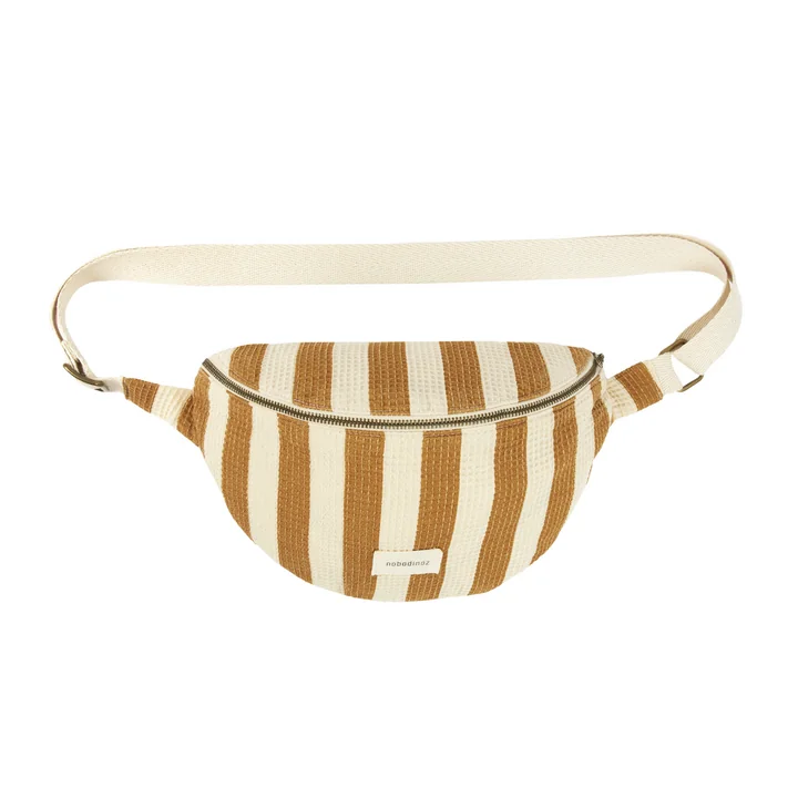Portofino Belt bag, honey stripes waffle by Nobodinoz