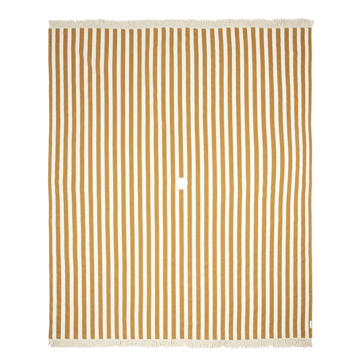 Portofino Beach towel XL, 146 x 175 cm, honey stripes waffle by Nobodinoz
