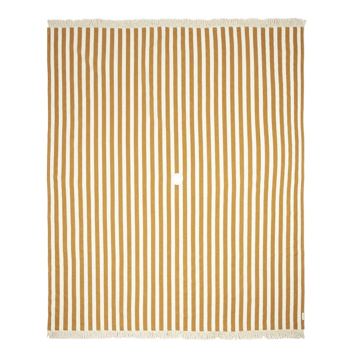 Portofino Beach towel XL, 146 x 175 cm, honey stripes waffle by Nobodinoz