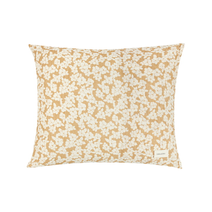 Wabi Sabi Muslin cushion cover, 60 x 60 cm, golden brown sakura by Nobodinoz