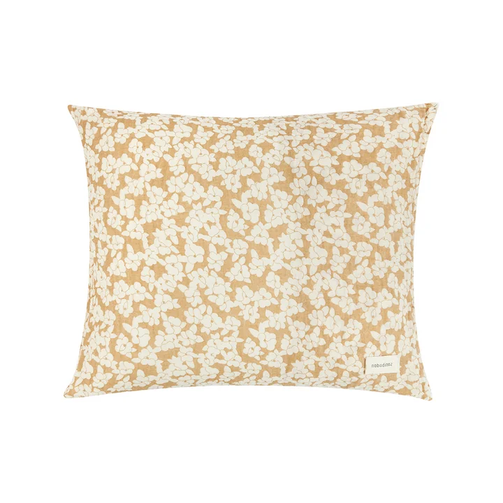 Wabi Sabi Muslin cushion cover, 60 x 60 cm, golden brown sakura by Nobodinoz