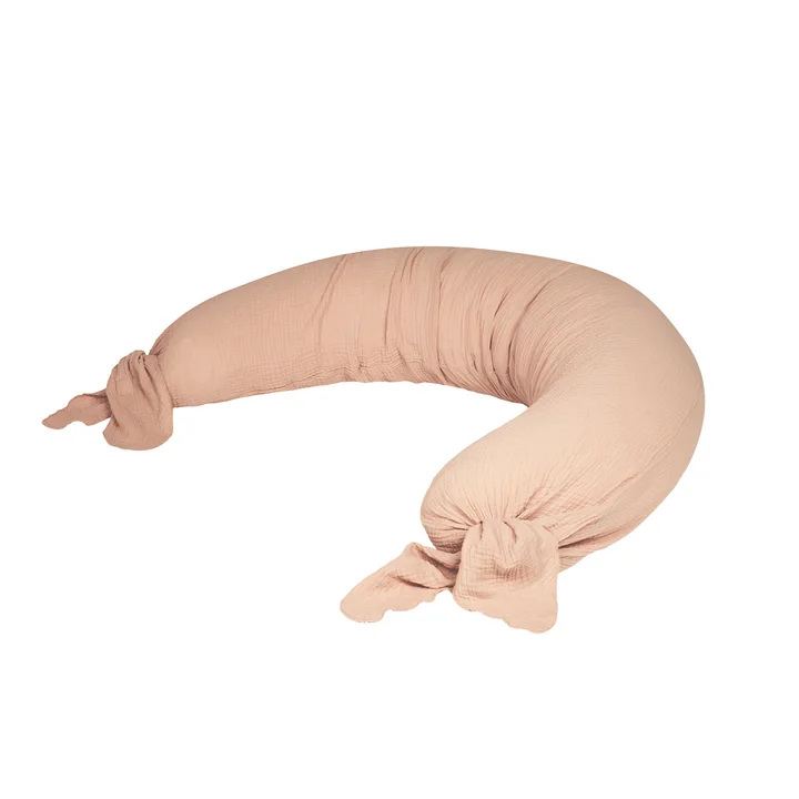 Wabi Sabi Nursing/side sleeper pillow, 225 x 35 cm, powder pink by Nobodinoz