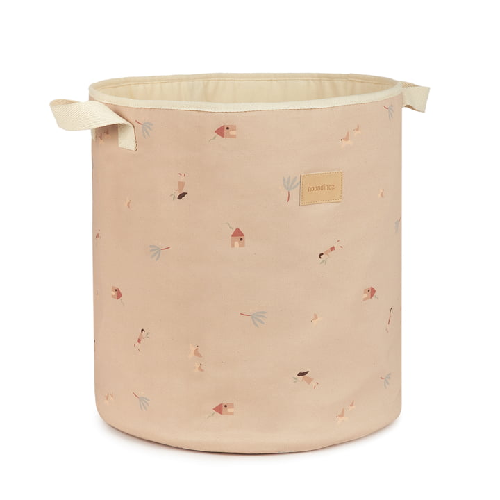 Storage basket, Ø 37 x H 41 cm, pink sweet home by Nobodinoz