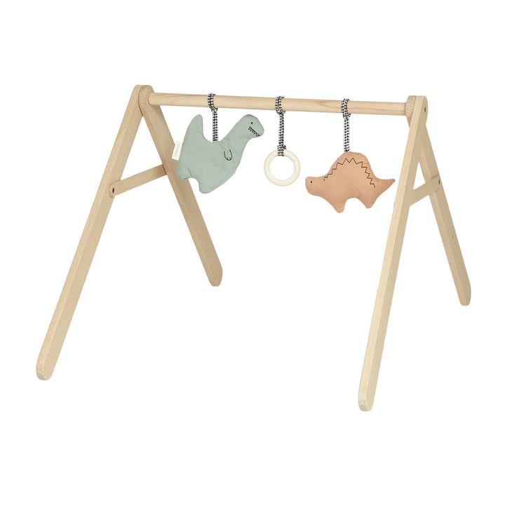 Dinosaur play arch, natural maple by Nobodinoz