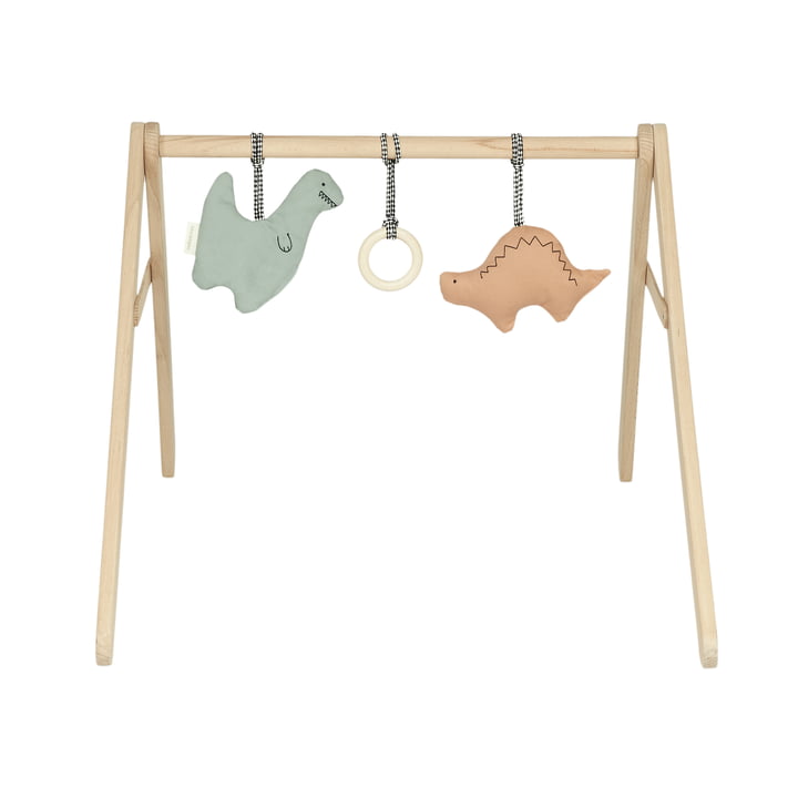 Dinosaur play arch, natural maple by Nobodinoz