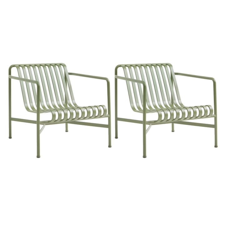 Hay - Palissade Lounge Chair Low , sage (set of 2) (Exclusive Edition)