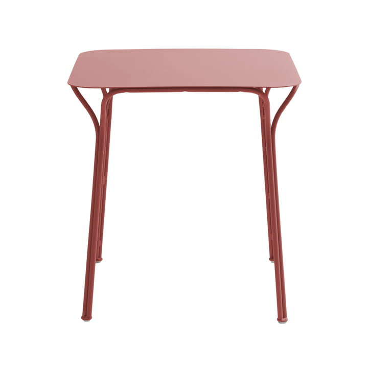 Kartell - Hiray Garden table, 70 x 70 cm, rust red