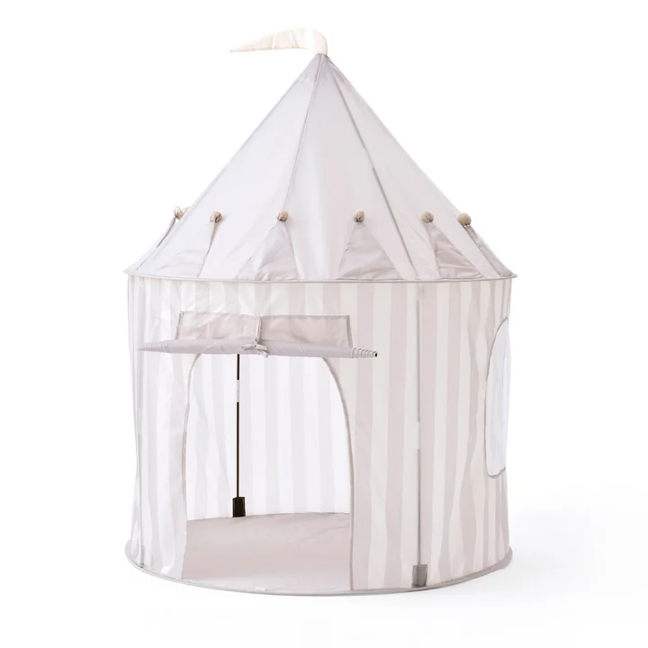 Kids Concept - Star Play tent, Ø 100 x H 130 cm, gray striped