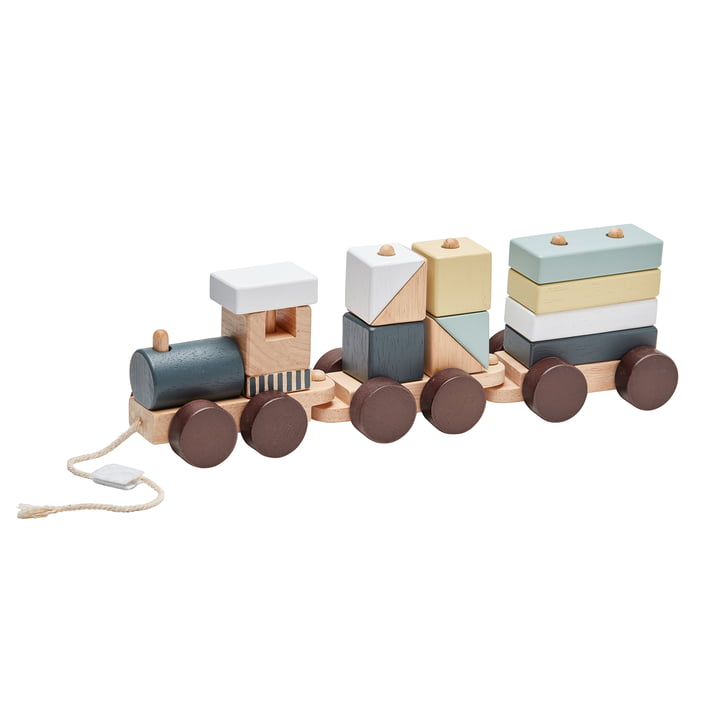 Train with wooden blocks from Kids Concept