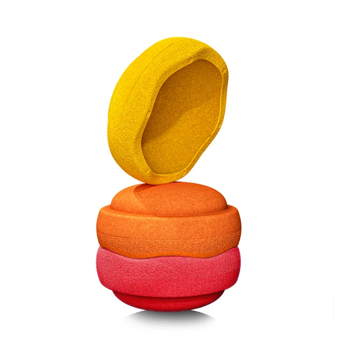 Stapelstein® - Original warm classic, red / orange / yellow (set of 3)
